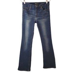 Bisou Bisou Women’s Jean Size 9 Blue Bootcut Denim Factory Faded Casual Luxe